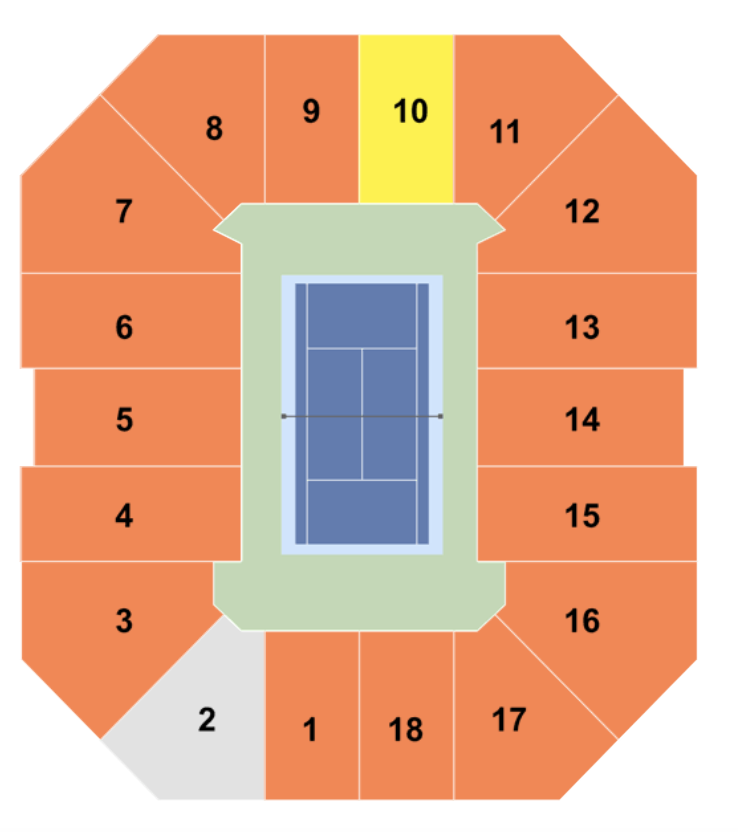US Open Seating Chart for Arthur Ashe, Louis Armstrong Stadium and
